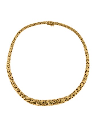 Tiffany & Co. 18K Graduated Byzantine Collar Necklace