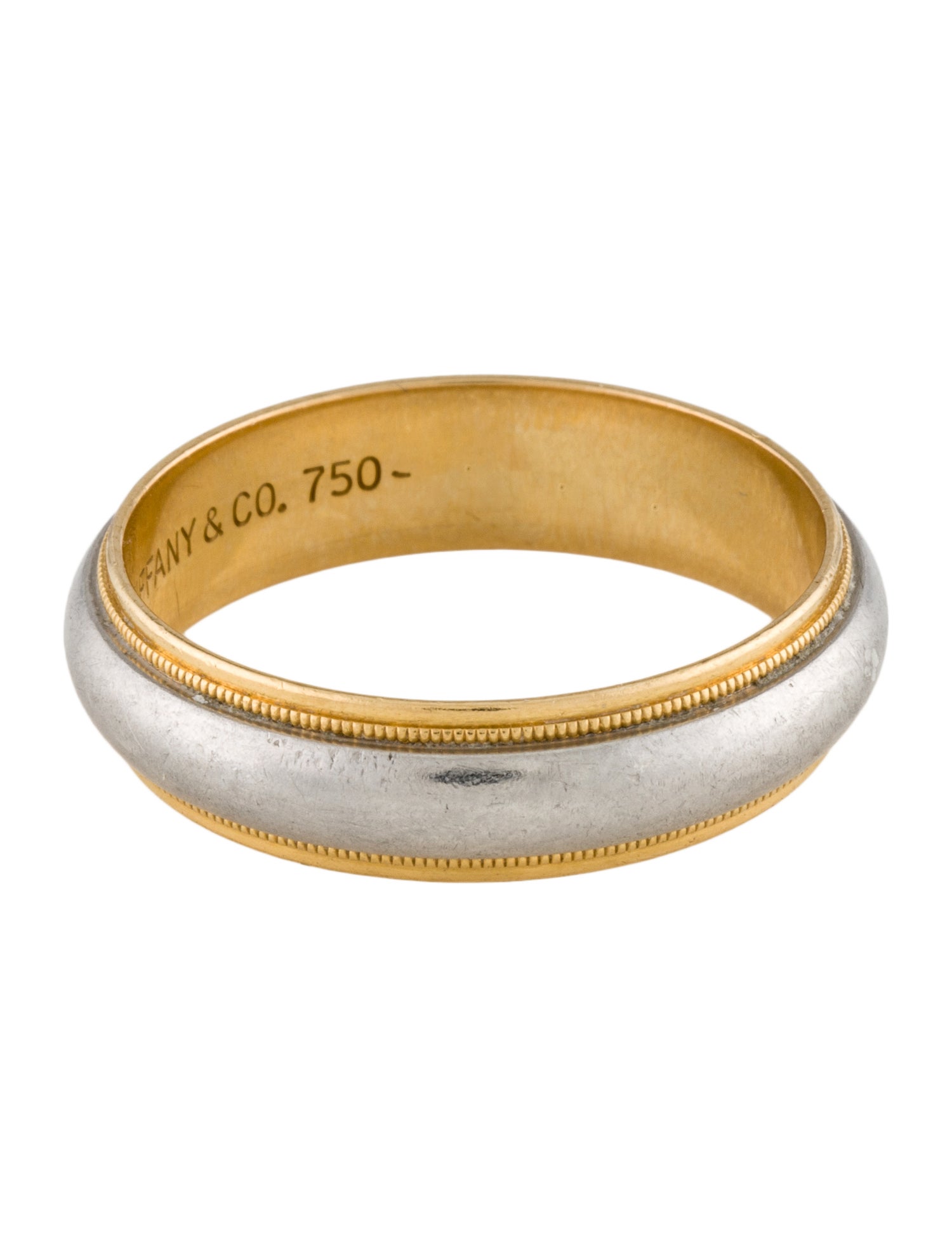 Tiffany & Co. Two-Tone Together Milgrain Wedding Band 6mm