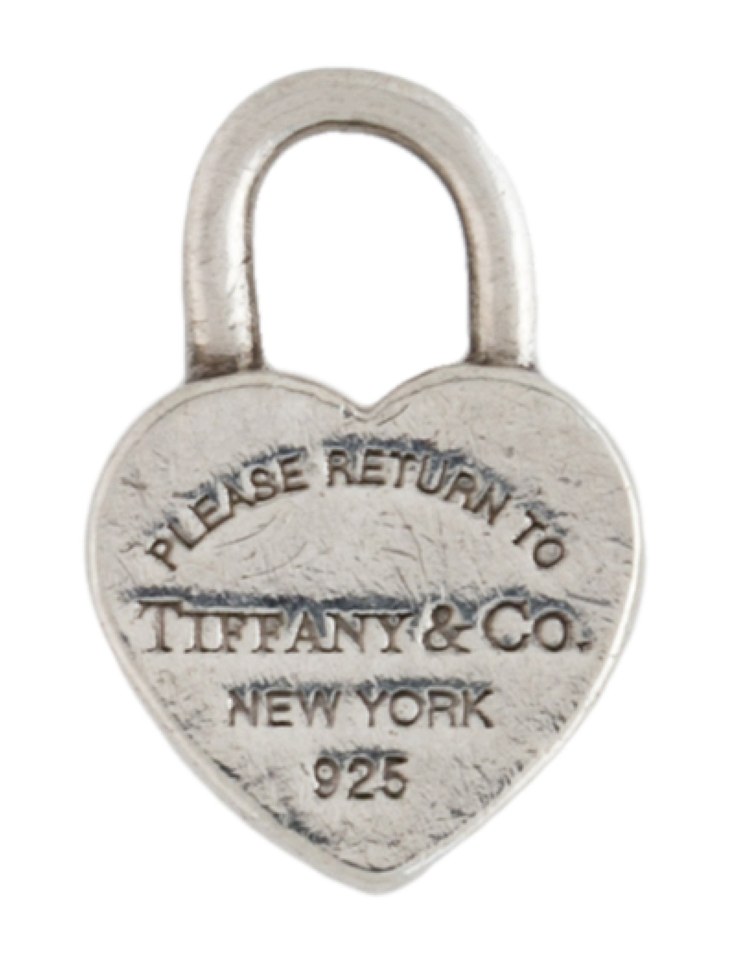 Tiffany & Co. Padlock Mini Heart Tag Pendant Charm