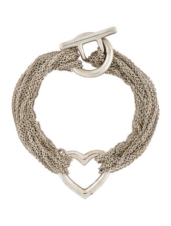 Tiffany & Co. Multistrand Heart Toggle Bracelet