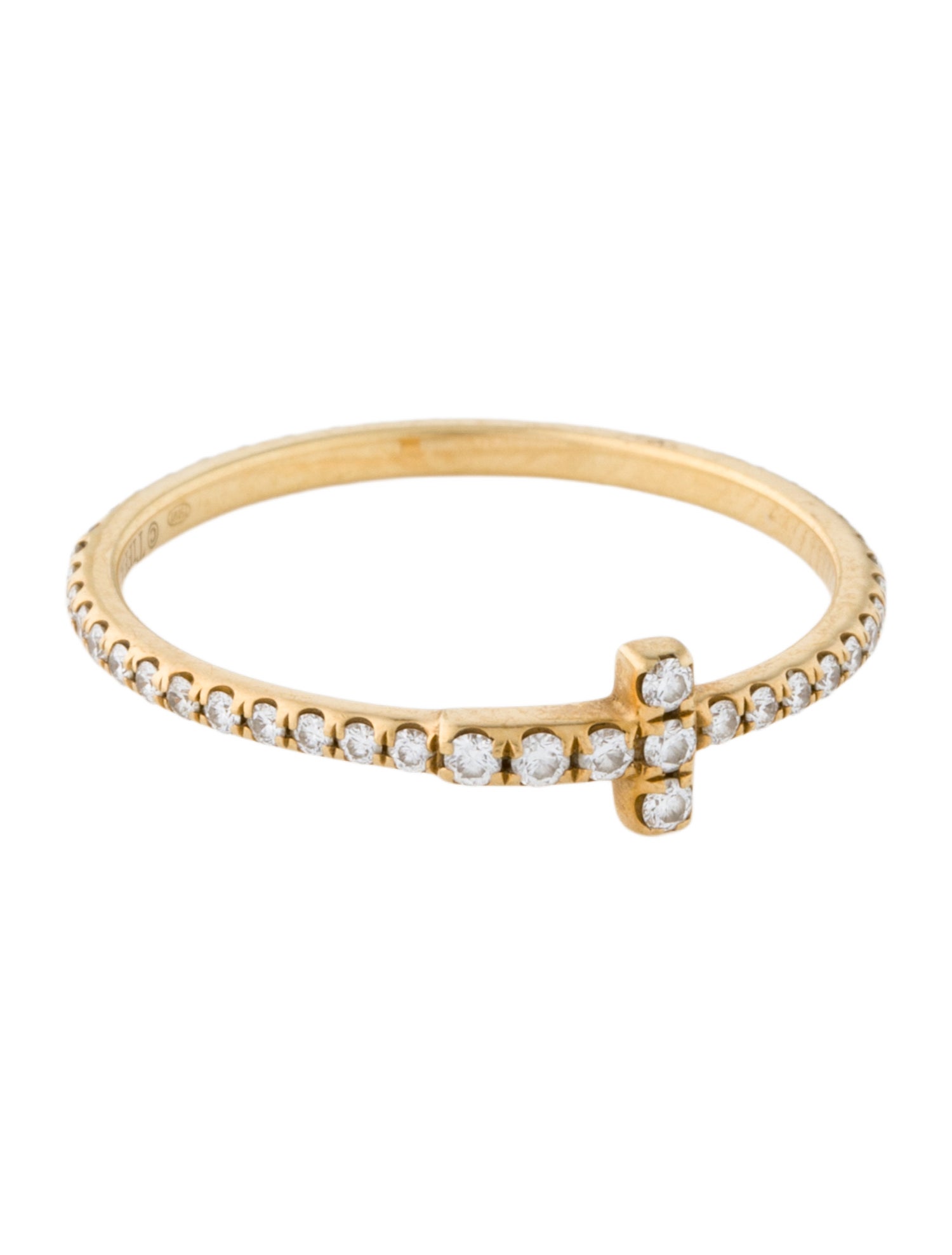 Tiffany & Co. 18K Diamond T Wire Band