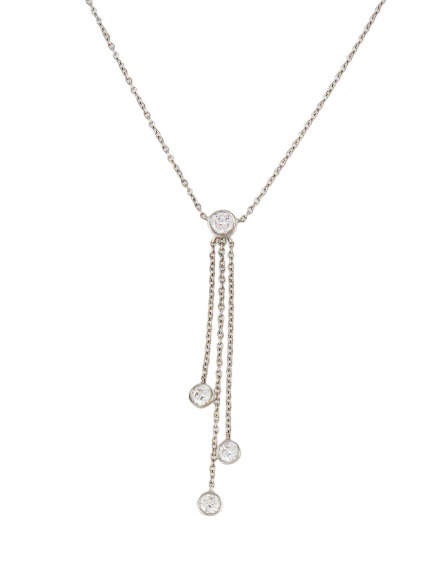 Tiffany & Co. Platinum Diamond Jazz Tassel Necklace