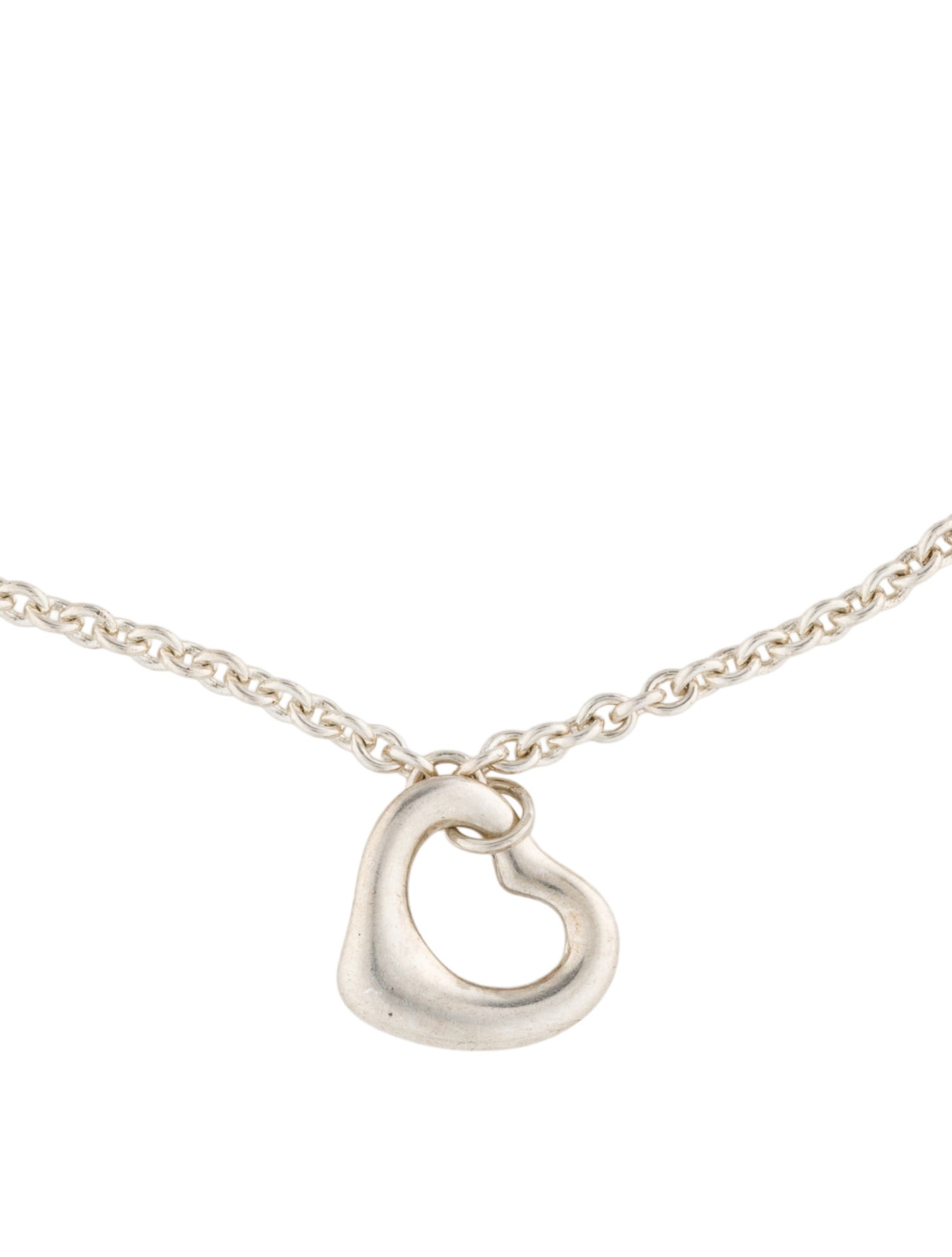 Tiffany & Co. Open Heart Charm Bracelet