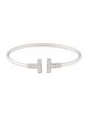 Tiffany & Co. 18K Diamond T Wire Cuff Bracelet