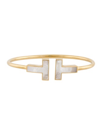 Tiffany & Co. 18K Mother of Pearl T Wire Bracelet