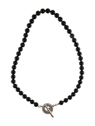 Tiffany & Co. Onyx Beaded Toggle Necklace