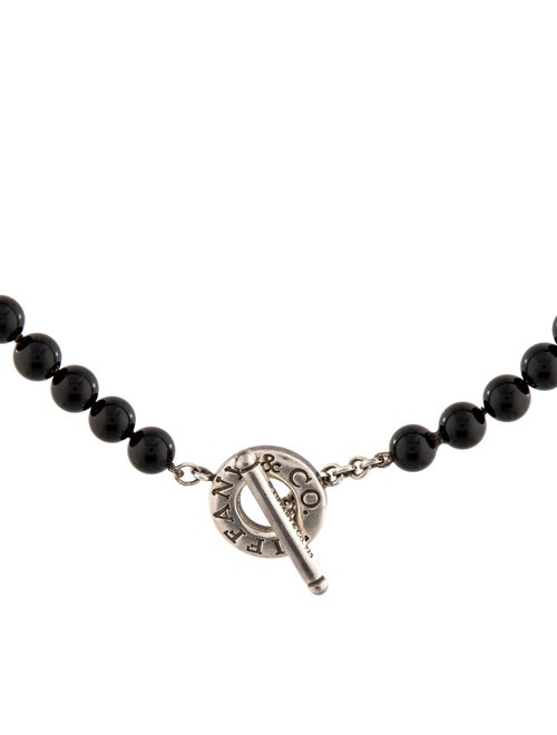 Tiffany & Co. Onyx Beaded Toggle Necklace