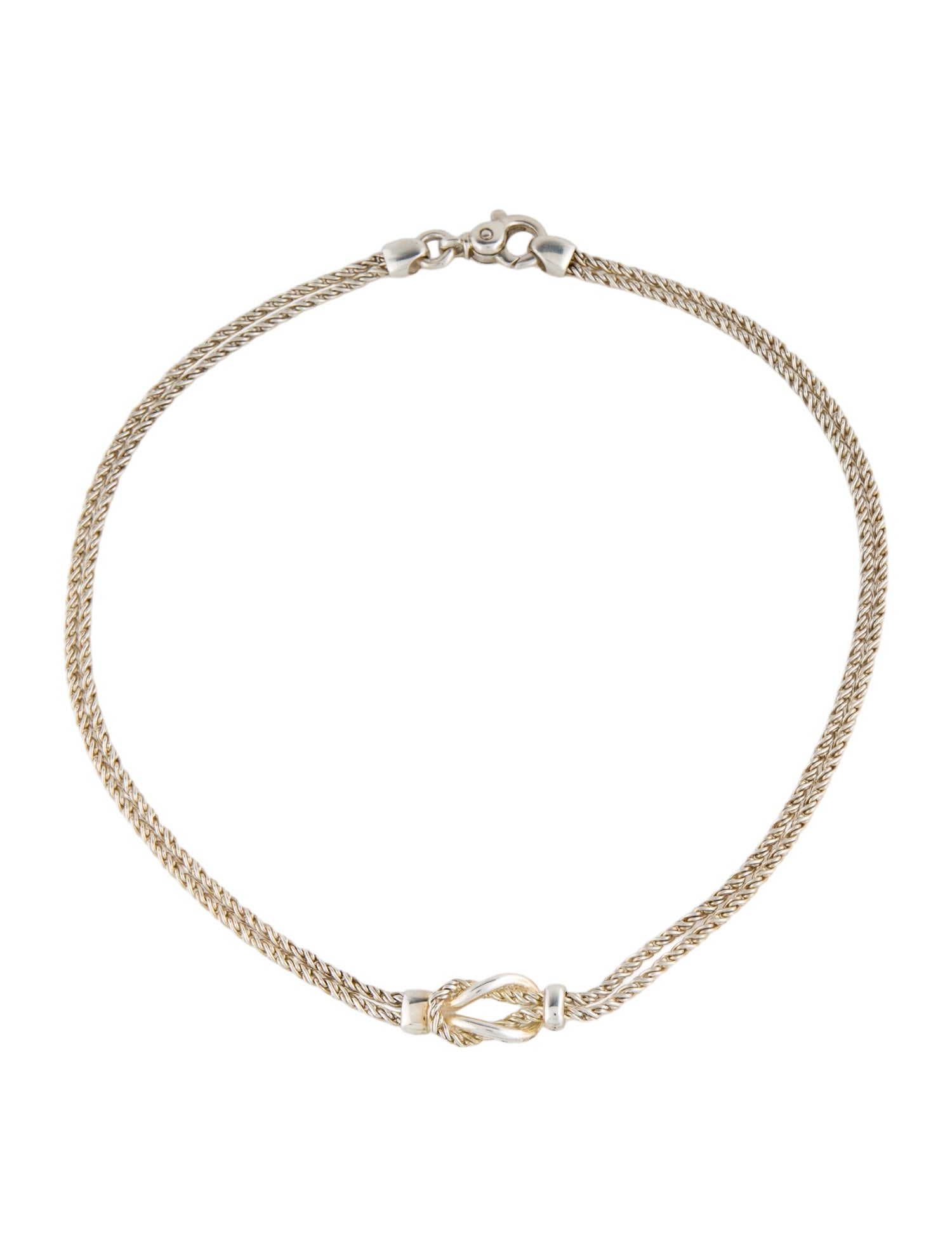 アクセサリー Tiffany & Co double rope knot necklace Tiffany & Co. 925 Sterling Silver Double Rope Love Knot