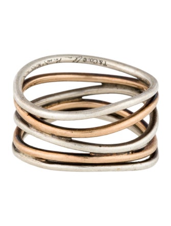 Tiffany & Co. Two-Tone Wave Five Row Band