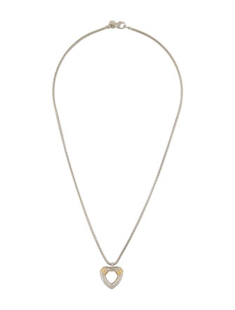 Tiffany & Co. Two-Tone Open Heart Pendant Necklace