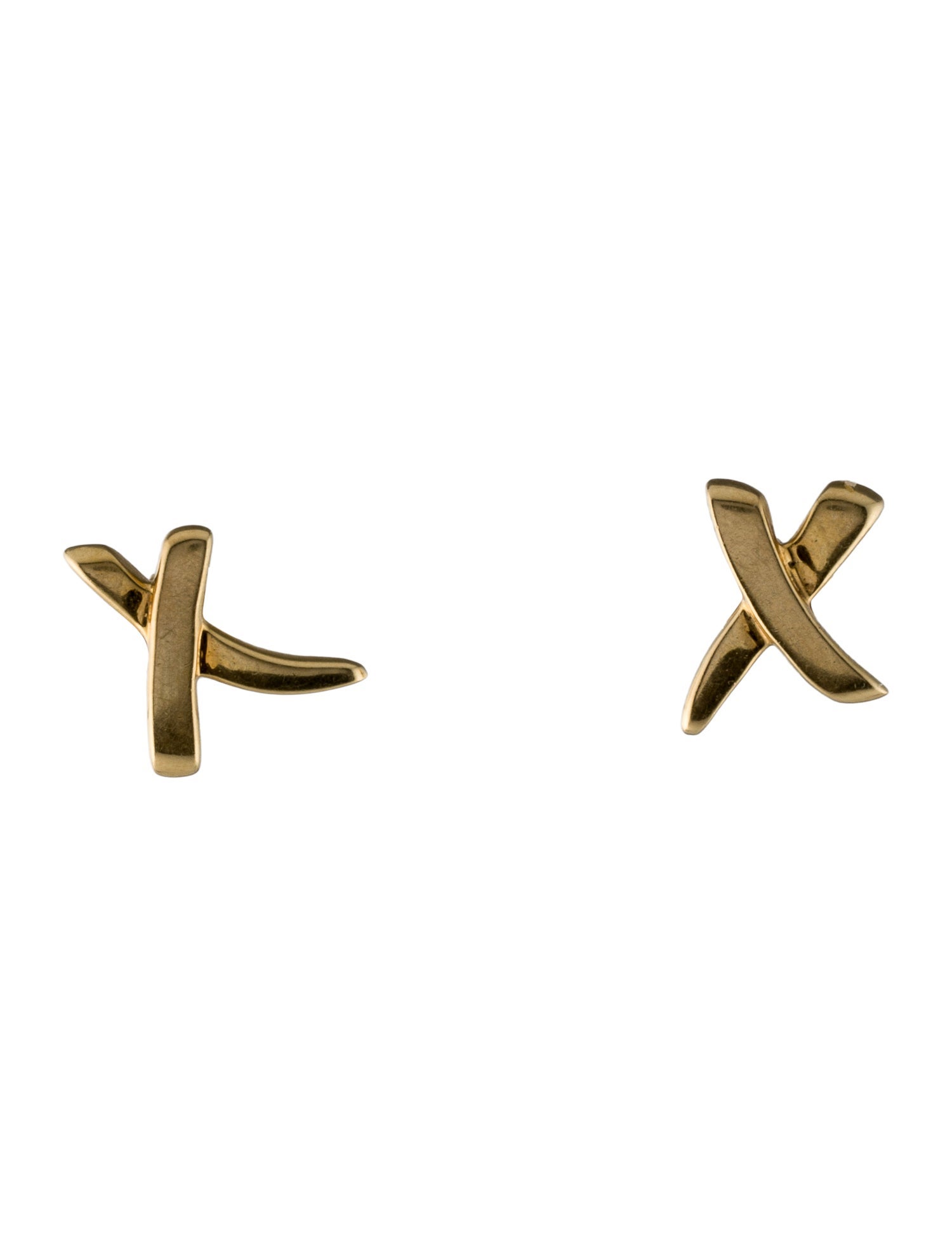Tiffany & Co. Vintage 18K X Graffiti Stud Earrings