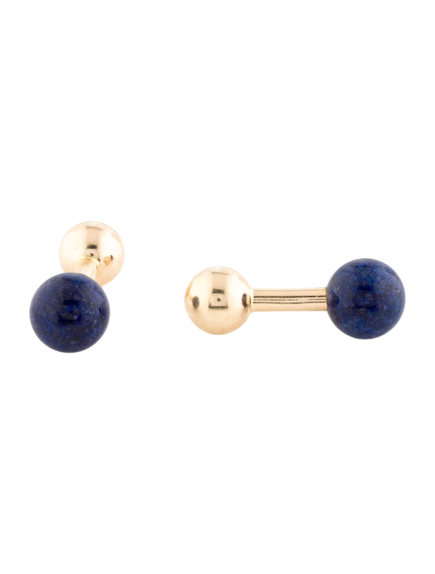 Tiffany & Co. Vintage 14K Lapis Lazuli Ball Cufflinks