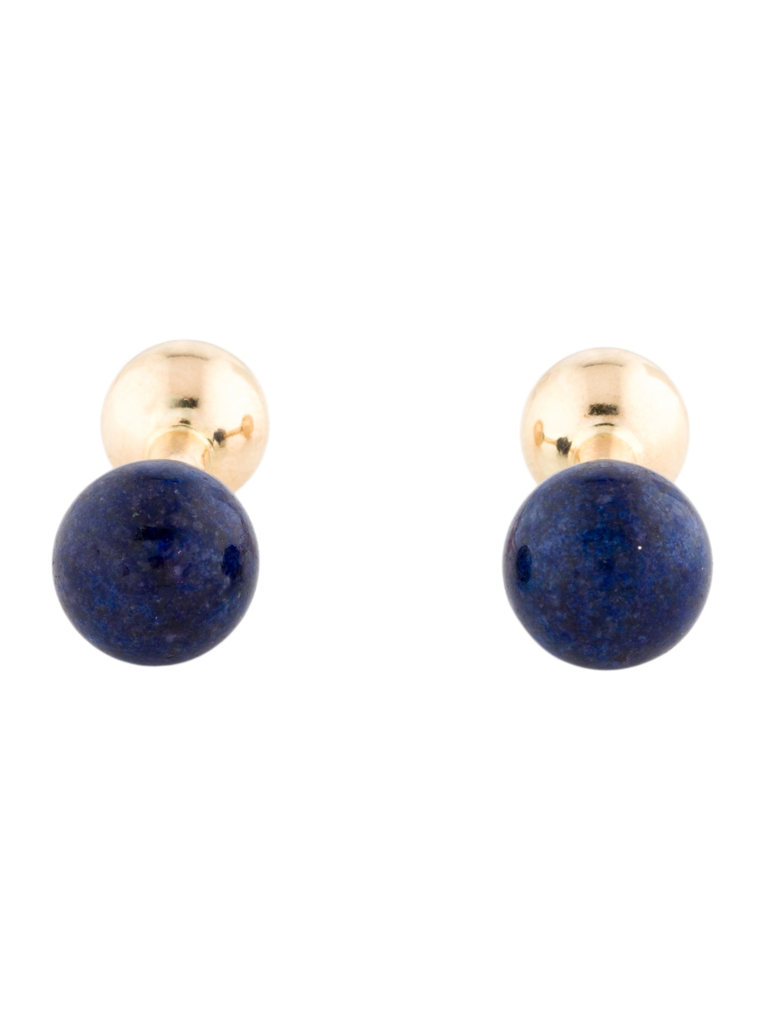 Tiffany & Co. Vintage 14K Lapis Lazuli Ball Cufflinks