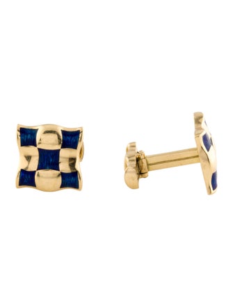 Tiffany & Co. Vintage 18K Enamel Cufflinks