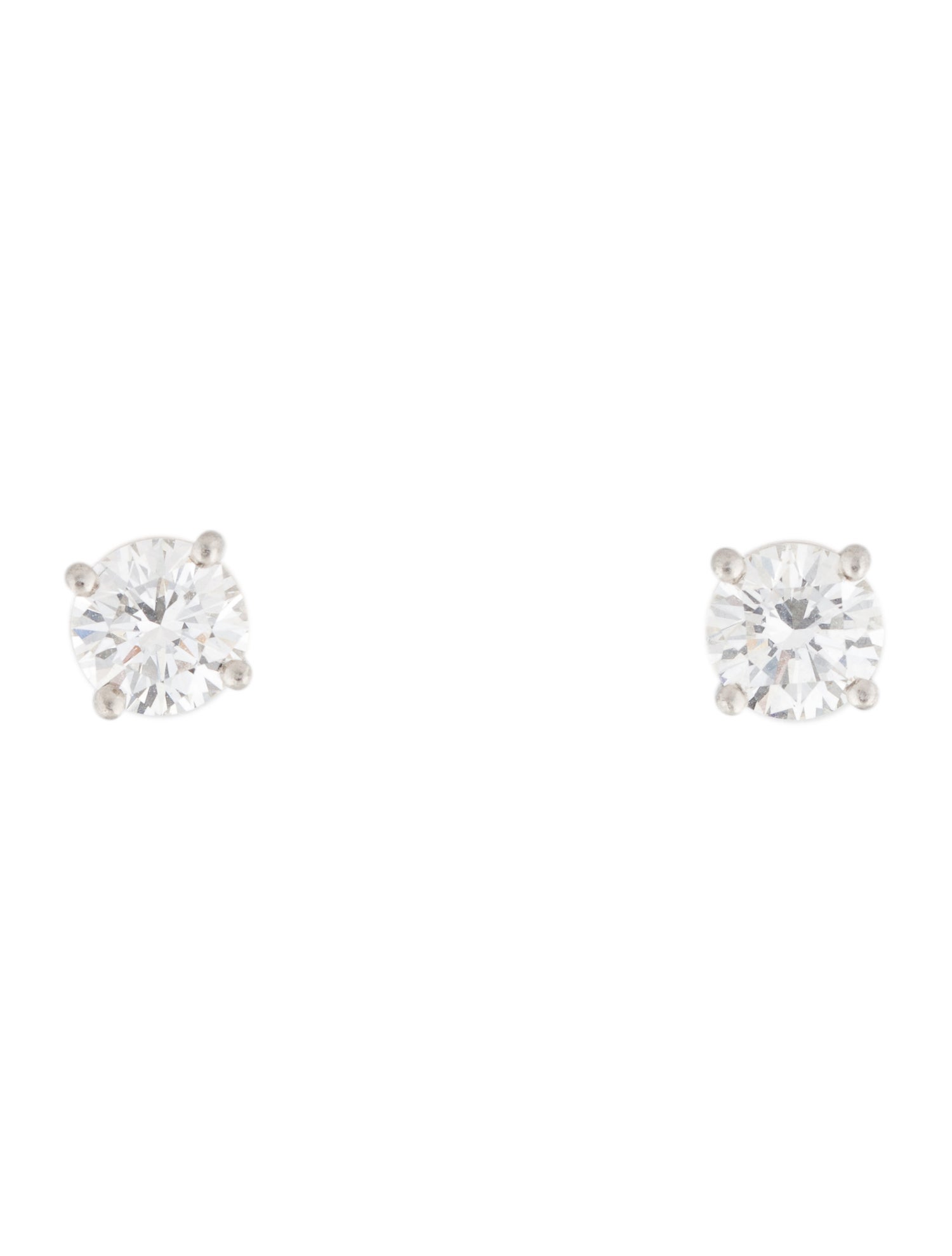 Tiffany & Co. Platinum 1.92ctw Diamond Stud Earrings