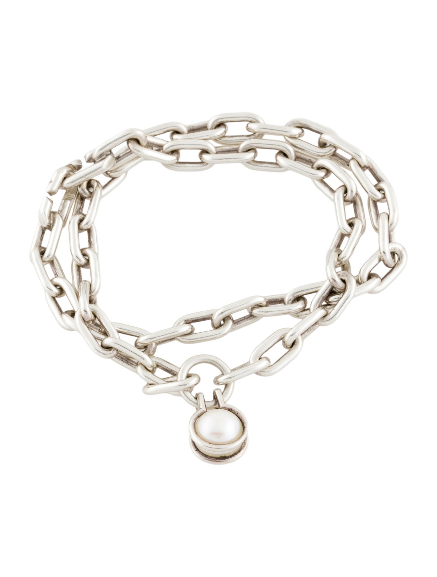 Tiffany & Co. Pearl HardWear Wrap Charm Bracelet