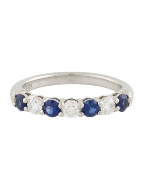 Tiffany & Co. Platinum Sapphire & Diamond Forever Band