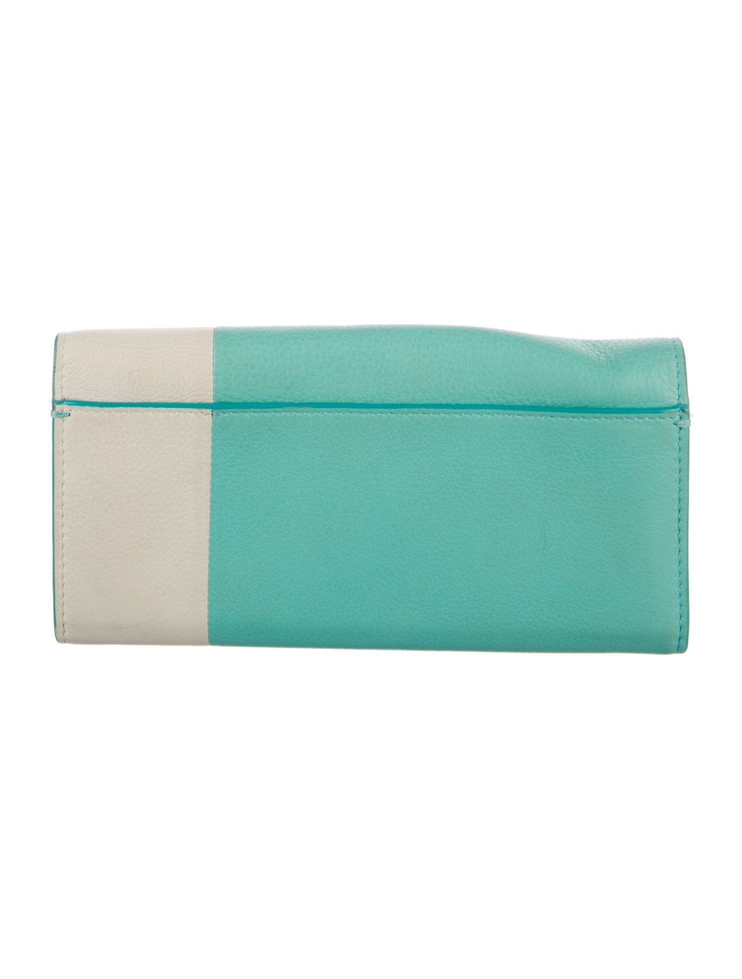 Tiffany & Co. Leather Colorblock Pattern Continental Wallet