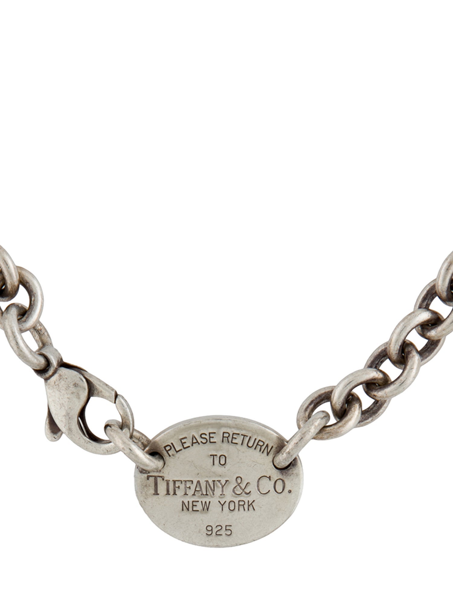 Tiffany & Co. Oval Tag Necklace