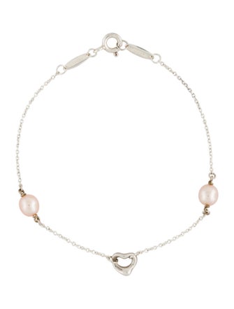 Tiffany & Co. Pearls by the Yard Open Heart Station Bracelet