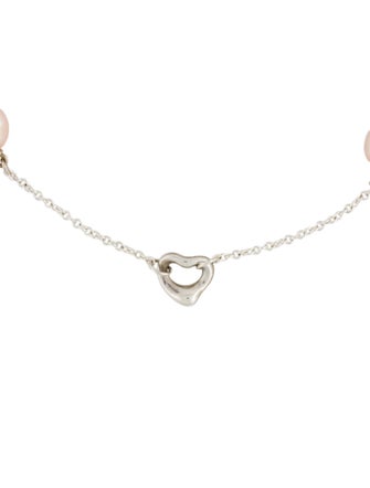 Tiffany & Co. Pearls by the Yard Open Heart Station Bracelet
