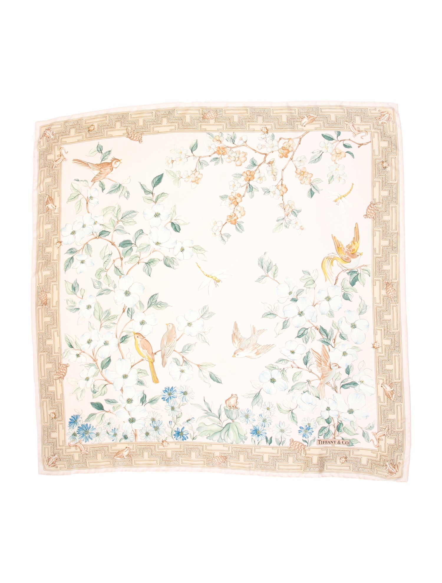 Tiffany & Co. Silk Floral Print Scarf