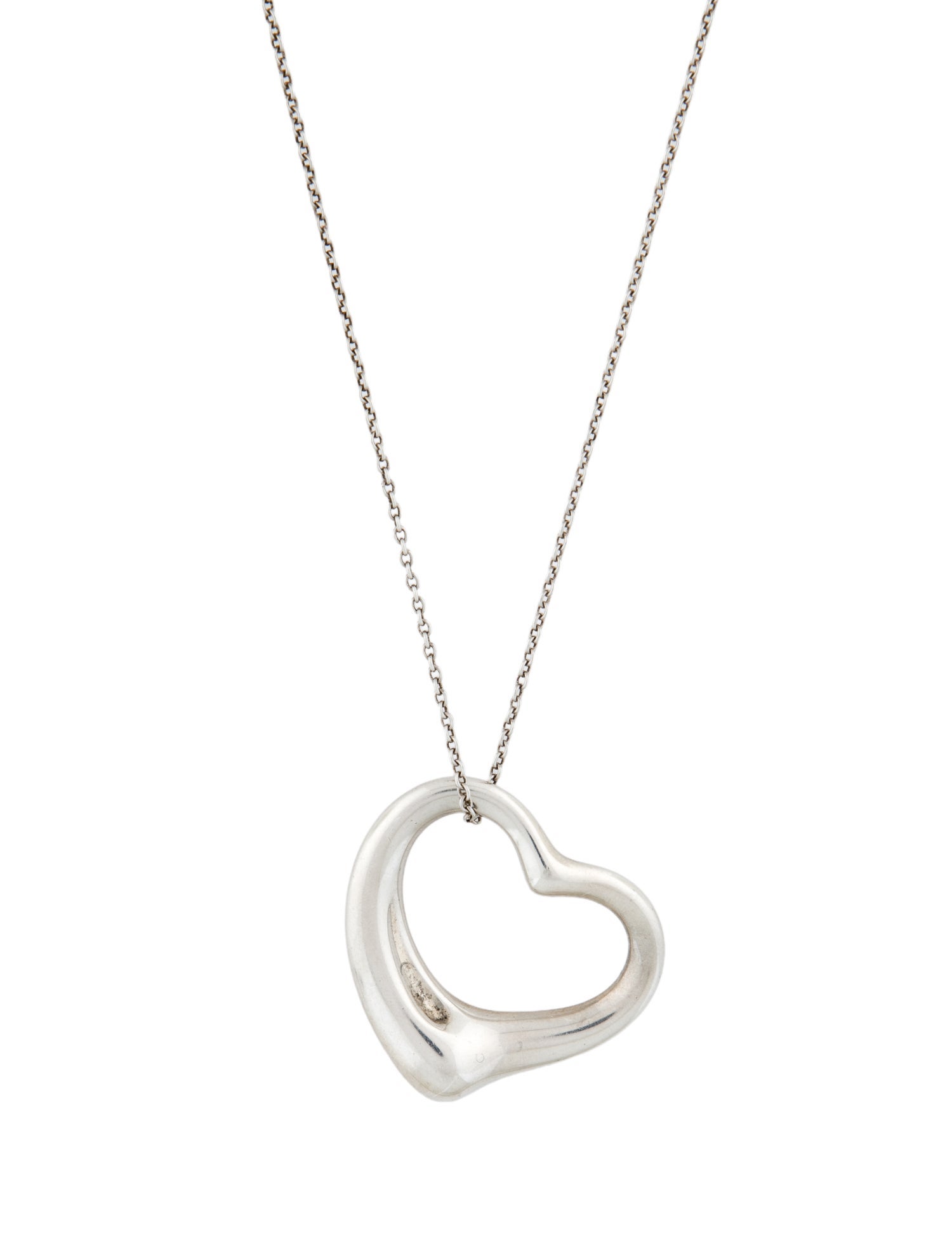 Tiffany & Co. Large Open Heart Pendant Necklace