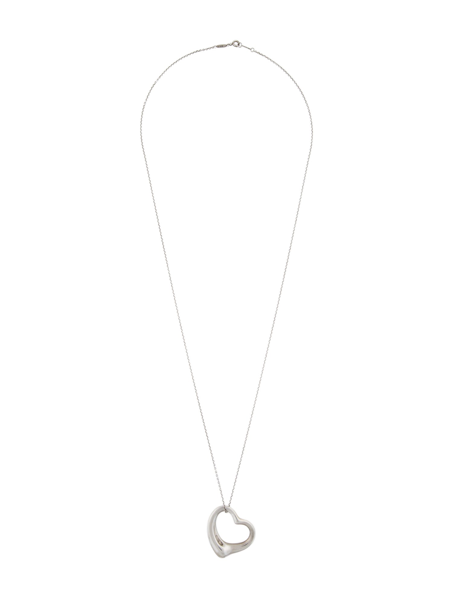Tiffany & Co. Large Open Heart Pendant Necklace