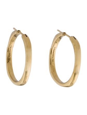 Tiffany & Co. 18K Square Cushion Hoop Earrings