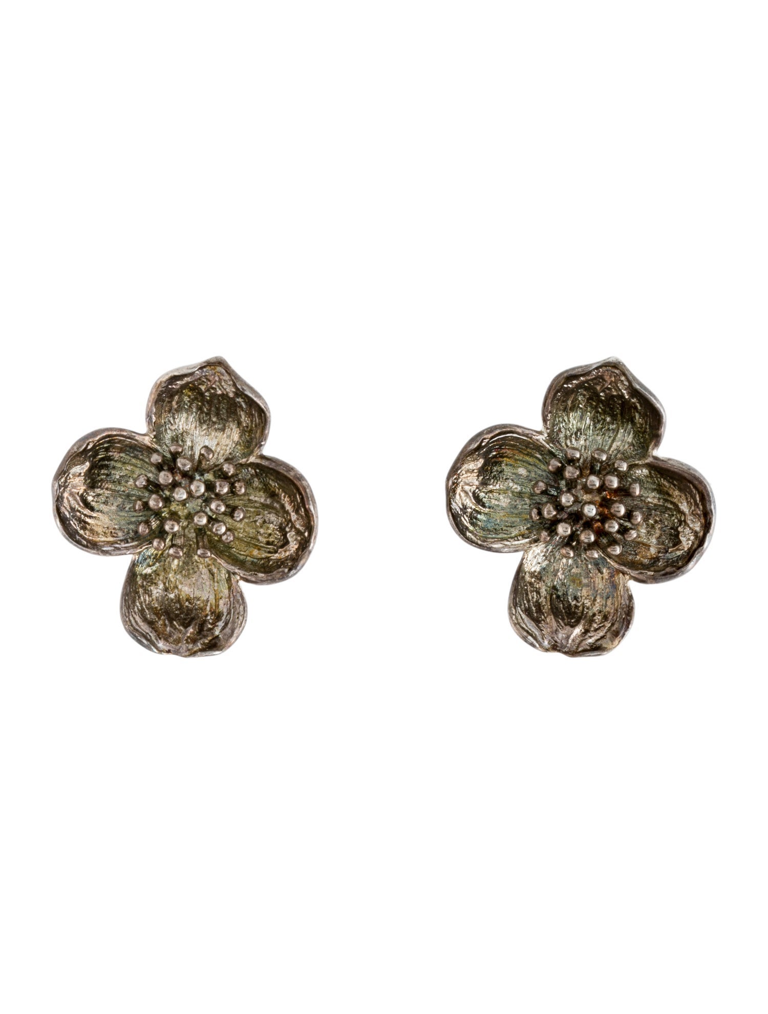 Tiffany & Co. Vintage Dogwood Flower Cip-On Earrings