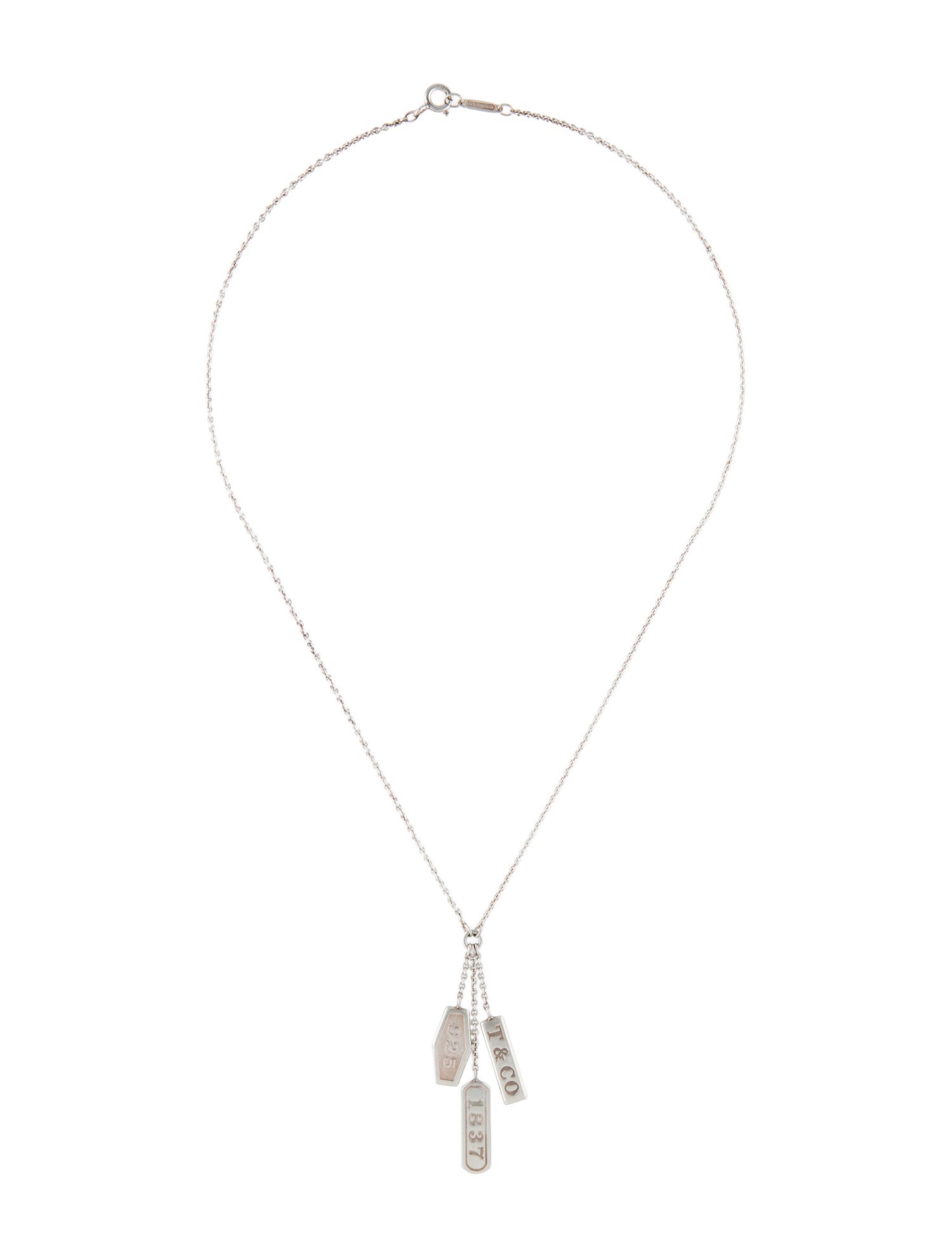 Tiffany & Co. 1837 Triple Bar Lavalier Necklace