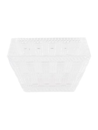 Tiffany & Co. Basketweave Crystal Nut Bowl