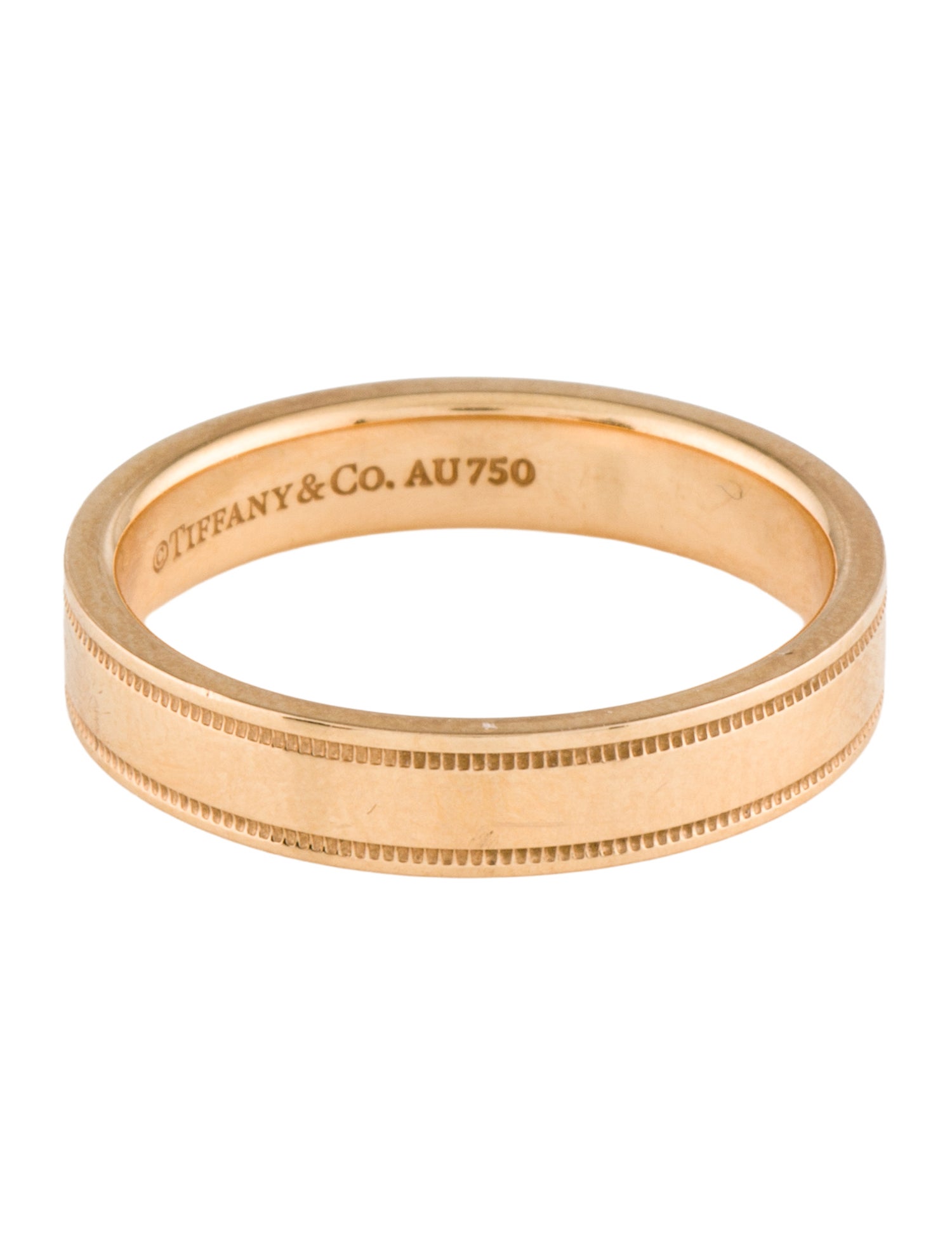 Tiffany & Co. 18K Milgrain Wedding Band