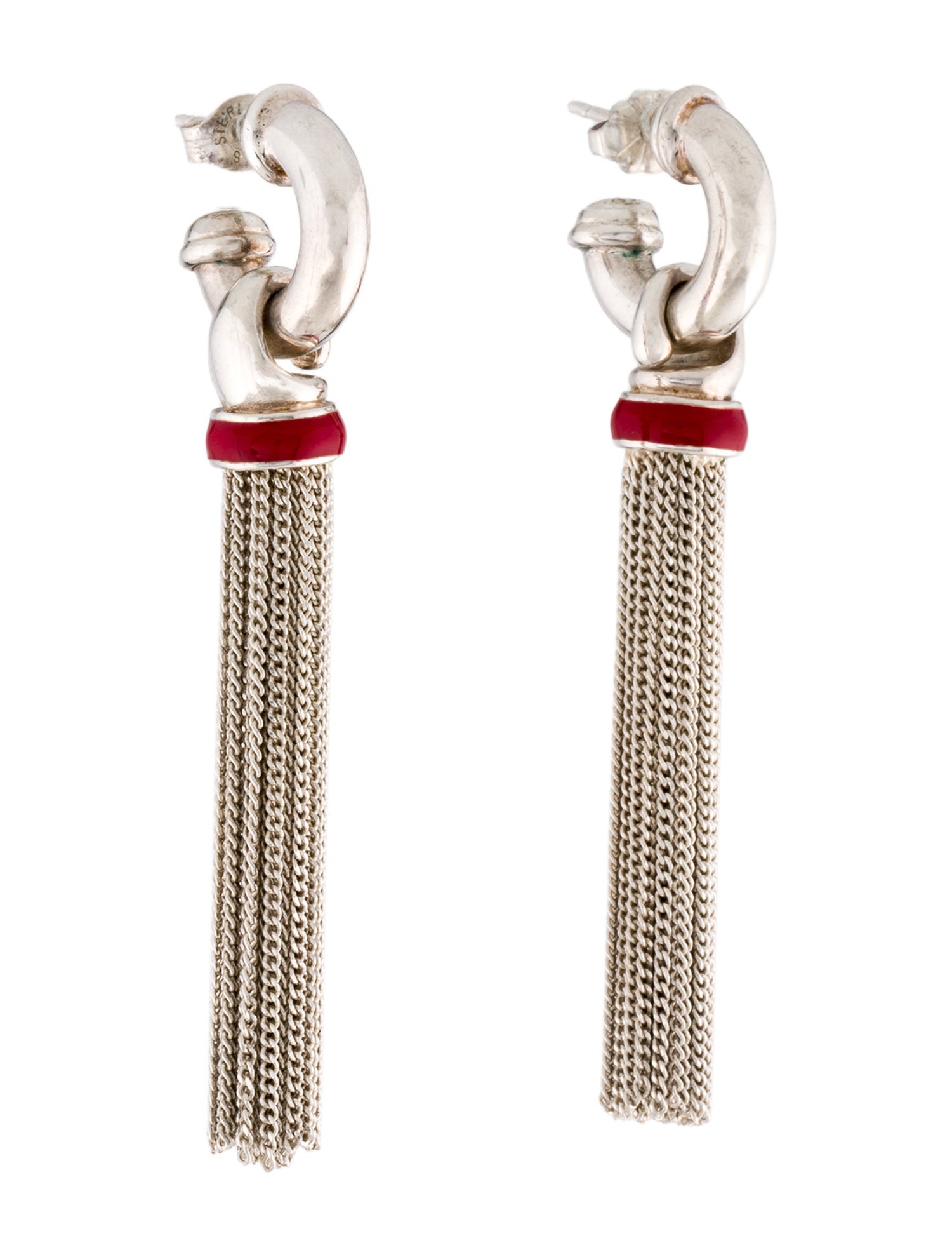 Tiffany & Co. Vintage Enamel Tassel Drop Earrings