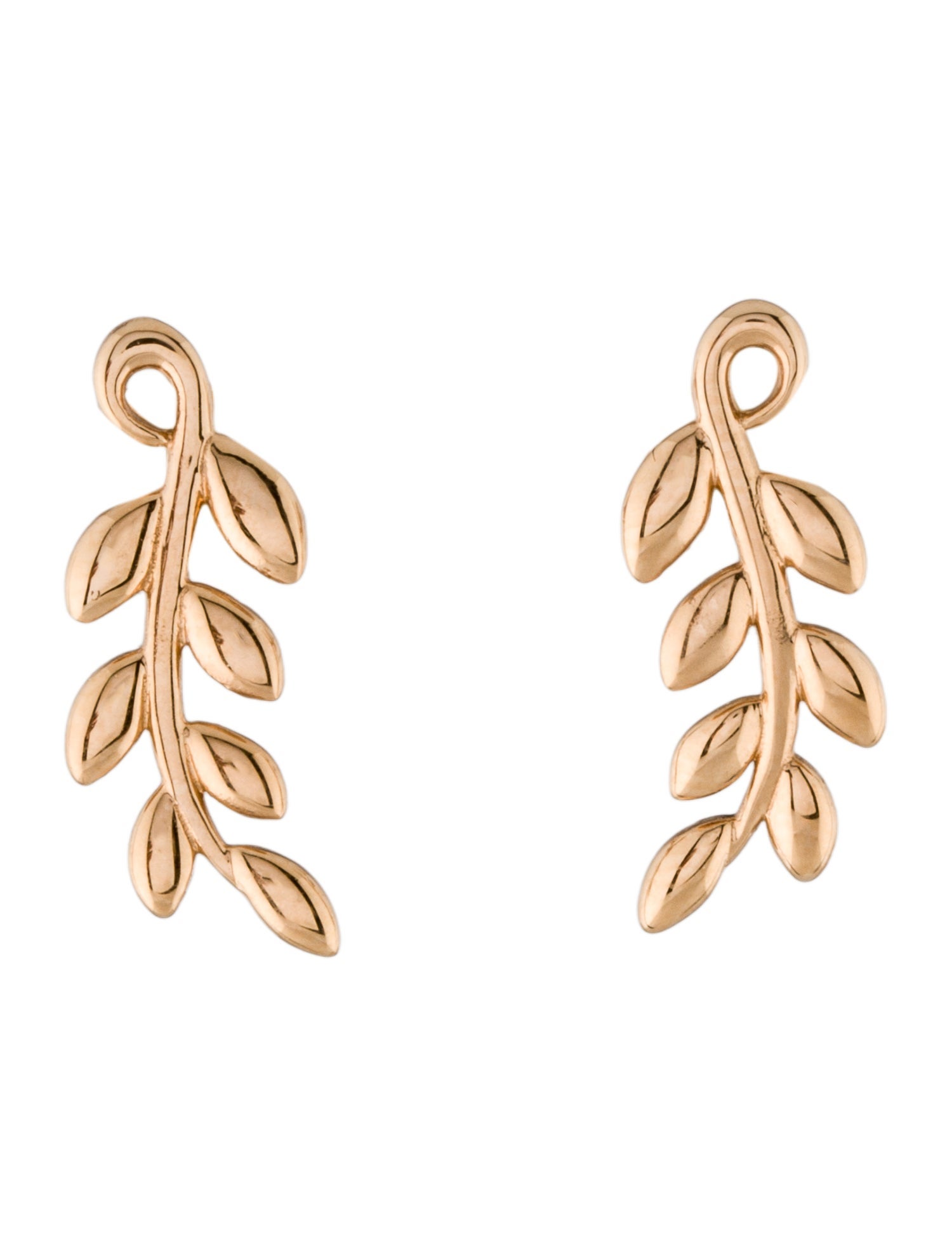 Tiffany & Co. 18K Olive Leaf Climber Earrings