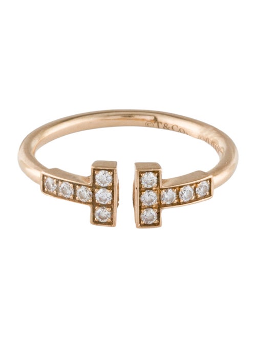 Tiffany & Co. 18K Diamond T Wire Band
