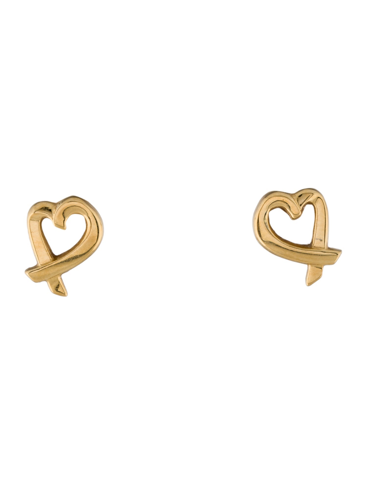 Tiffany & Co. 18K Loving Heart Stud Earrings