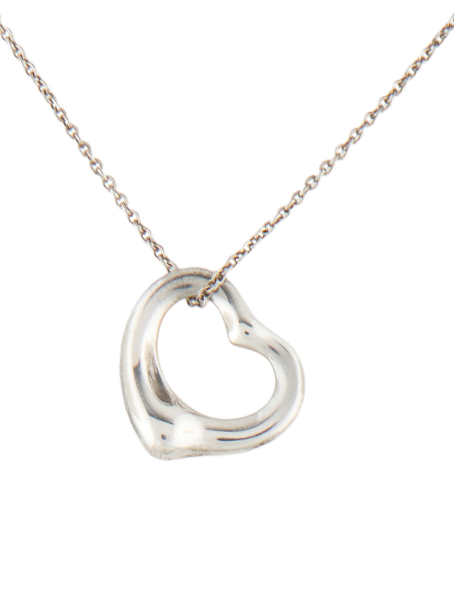 Tiffany & Co. Open Heart Pendant Necklace