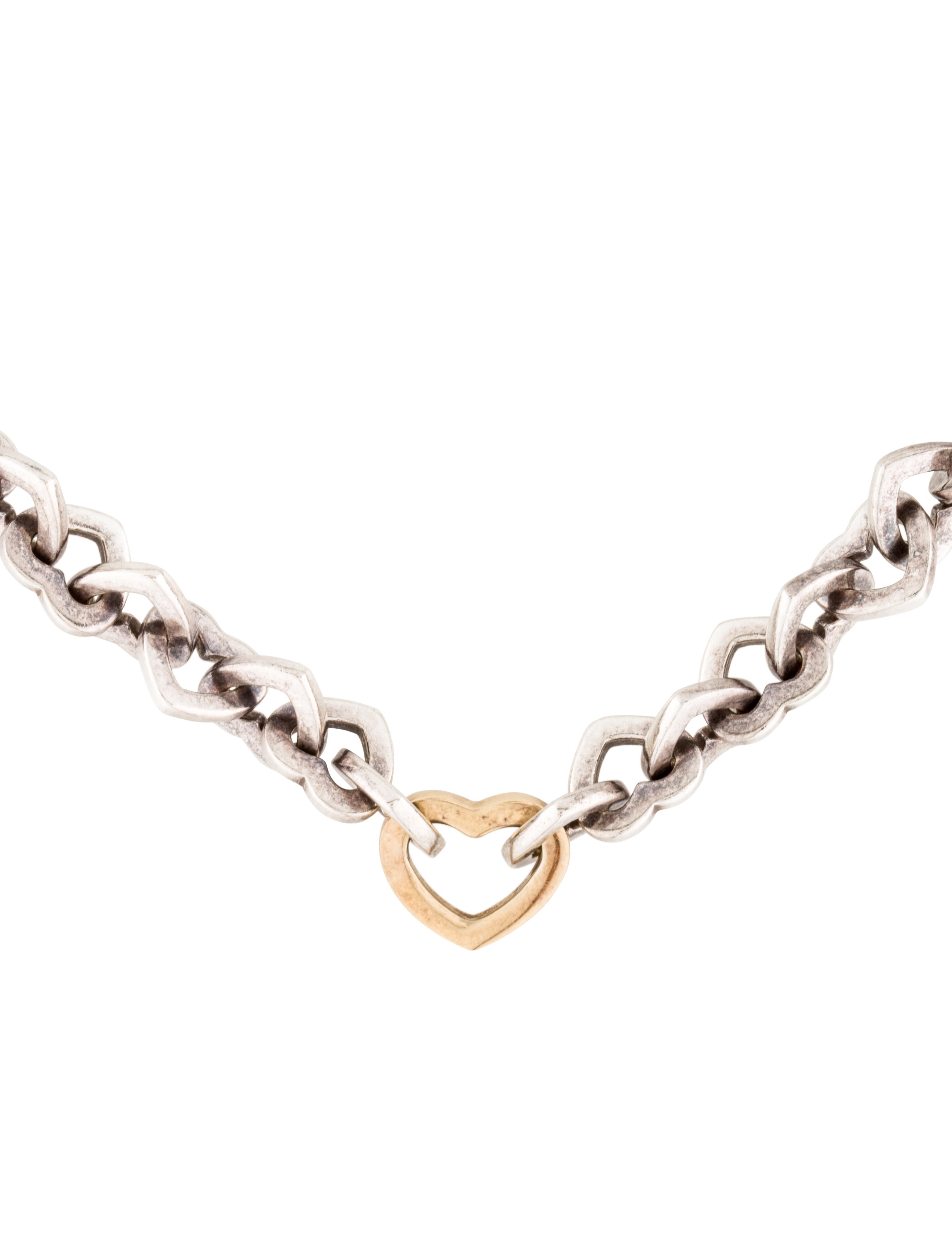 Heart link chain necklace Clearance