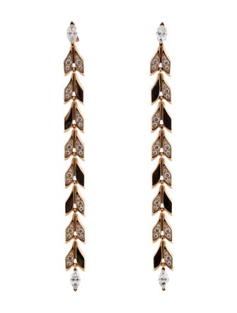 Tiffany & Co. 18K Diamond Victoria Vine Drop Earrings