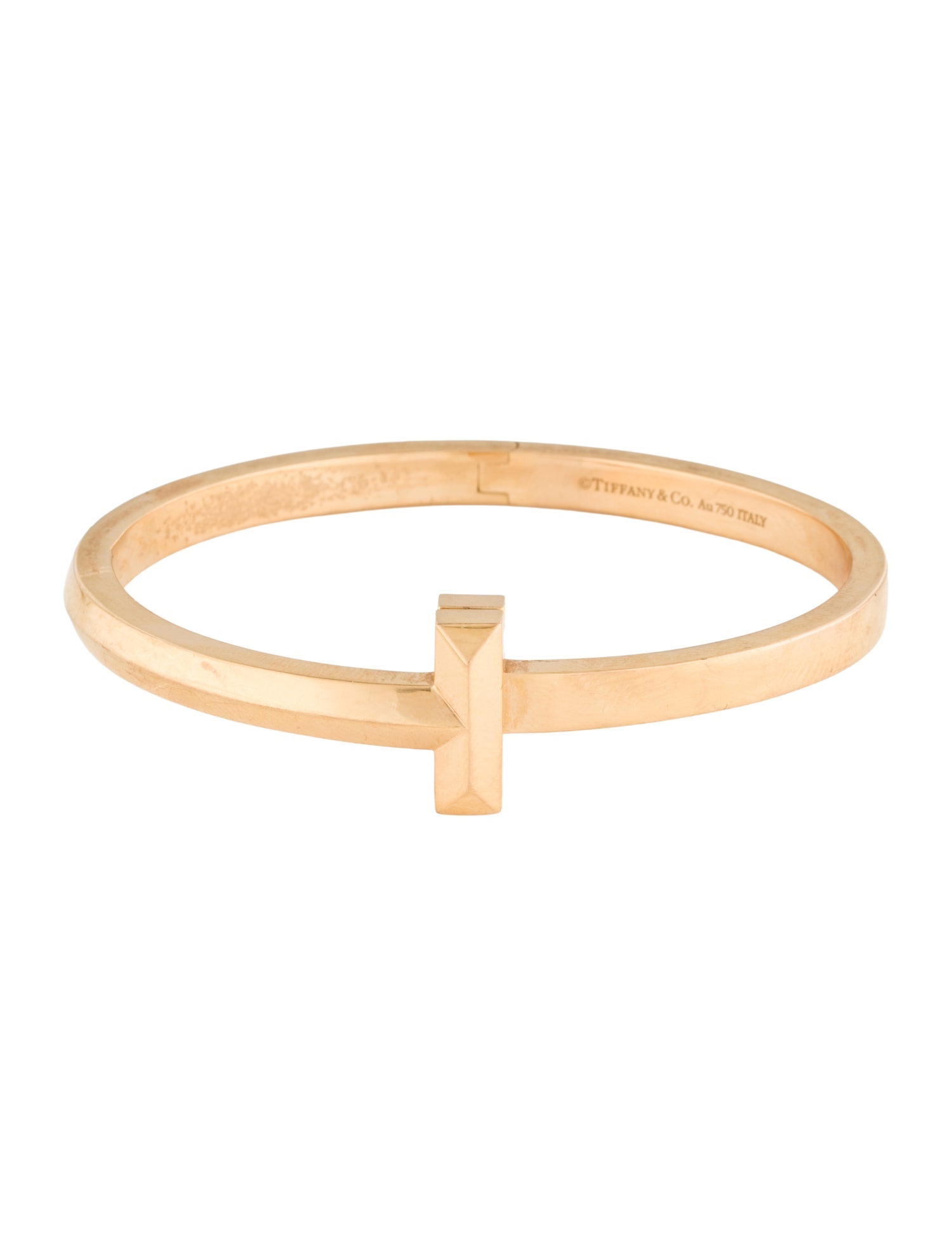 Tiffany & Co. 18K T1 Wide Hinged Bangle