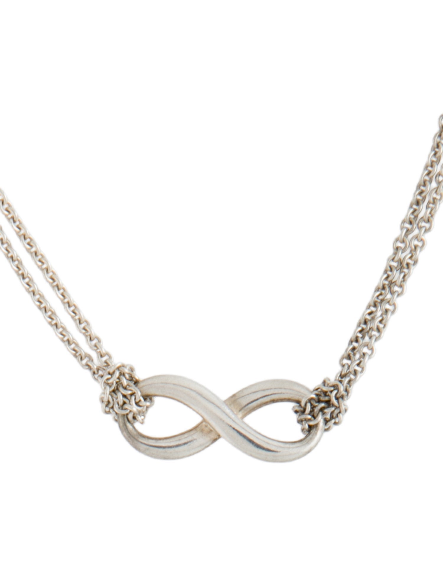 Tiffany & Co. Double Chain Infinity Pendant Necklace