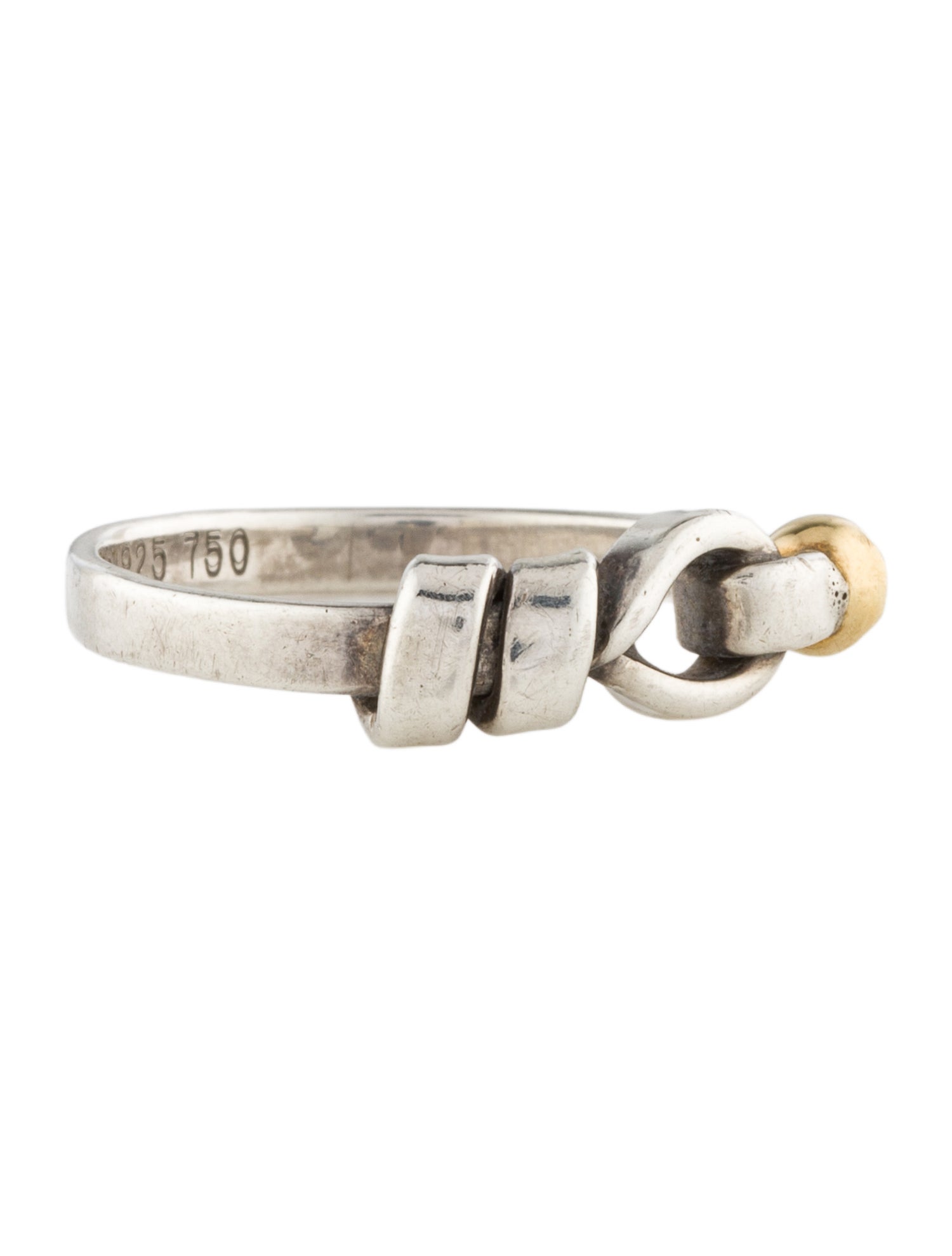 Tiffany & Co. Vintage Two-Tone Hook Loop Ring