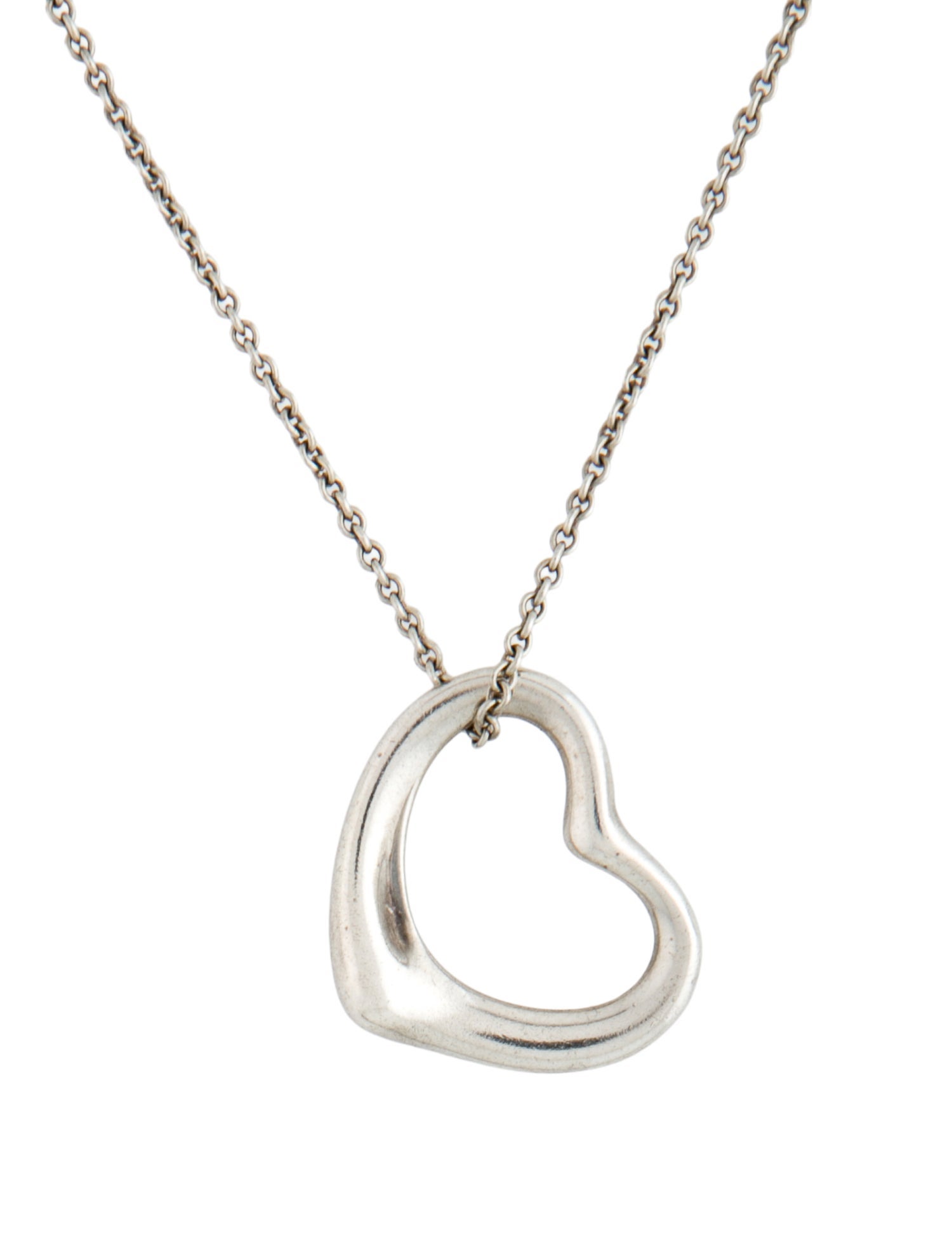 Tiffany & Co. Open Heart Pendant Necklace