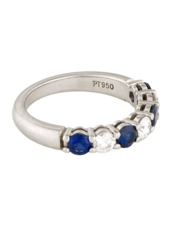 Tiffany & Co. Platinum Diamond & Sapphire Band