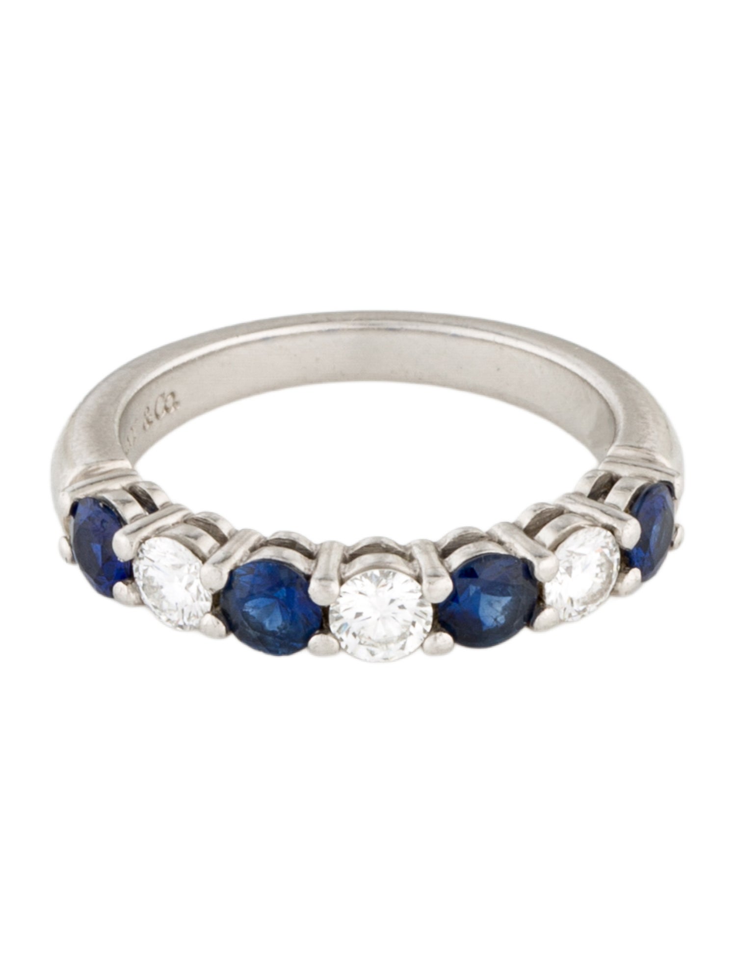 Tiffany & Co. Platinum Diamond & Sapphire Band