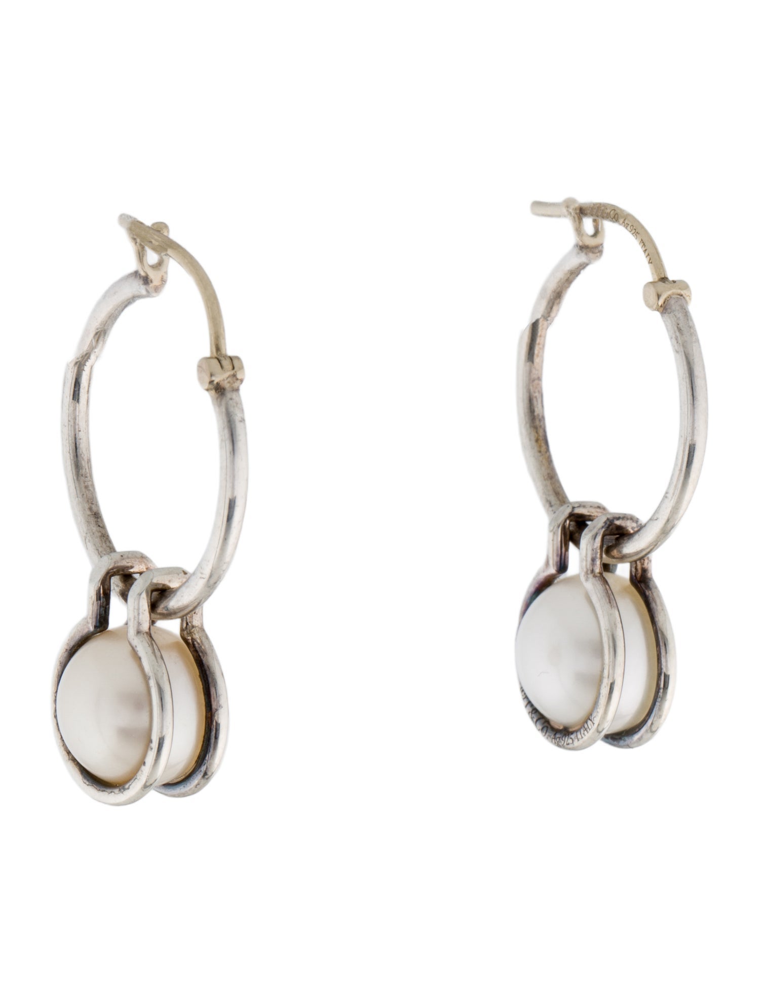 Tiffany & Co. Pearl HardWear Hoop Earrings