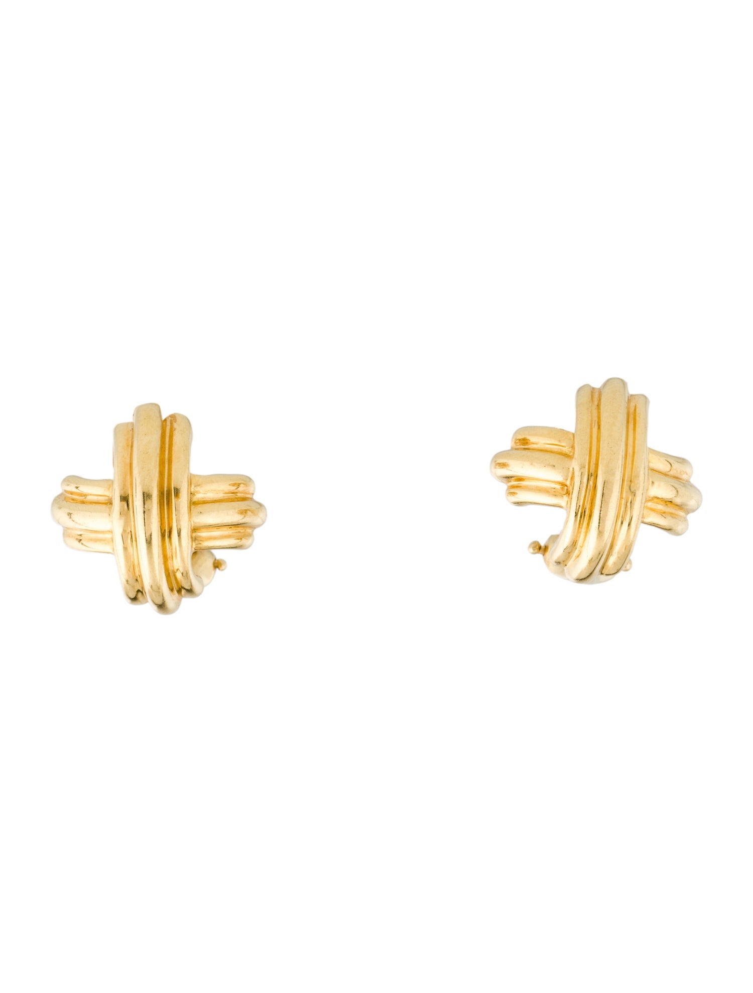 Tiffany & Co. Vintage 18K Signature X Earclips