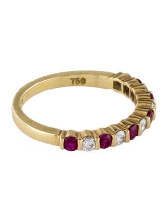 Tiffany & Co. 18K Ruby & Diamond Band