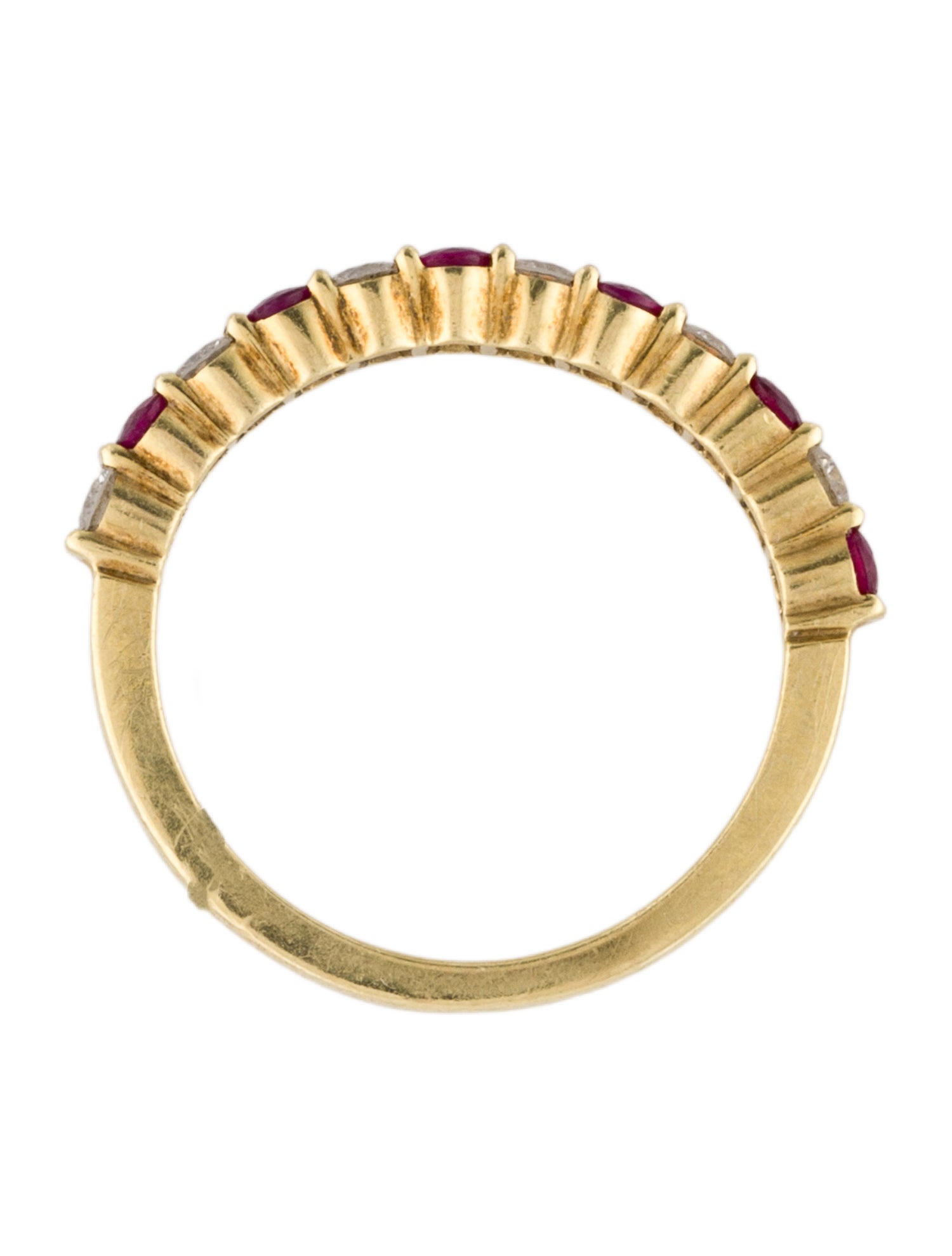 Tiffany & Co. 18K Ruby & Diamond Band